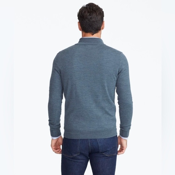 UNTUCKit Belguardo Merino Wool Quarter-Zip, Dark Gray, Size XL - Picture 4 of 10